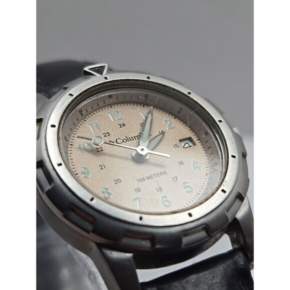 Columbia CL 7017 Watch Quartz New Battery 100M Stainless Steel Date Lume 24 Hour - Picture 7 of 13